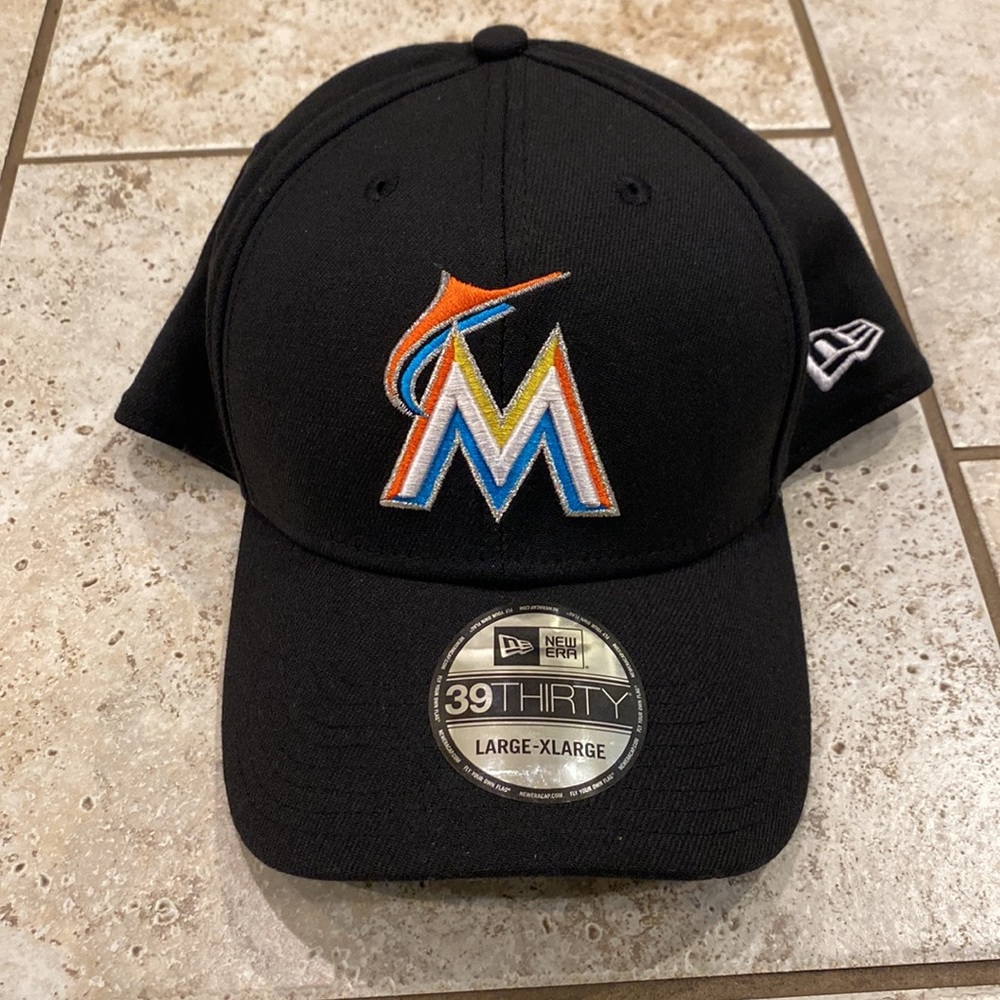 Men's New Era MLB 39Thirty Flex Fit Cap Miami Marlins Size Large/Extra Large